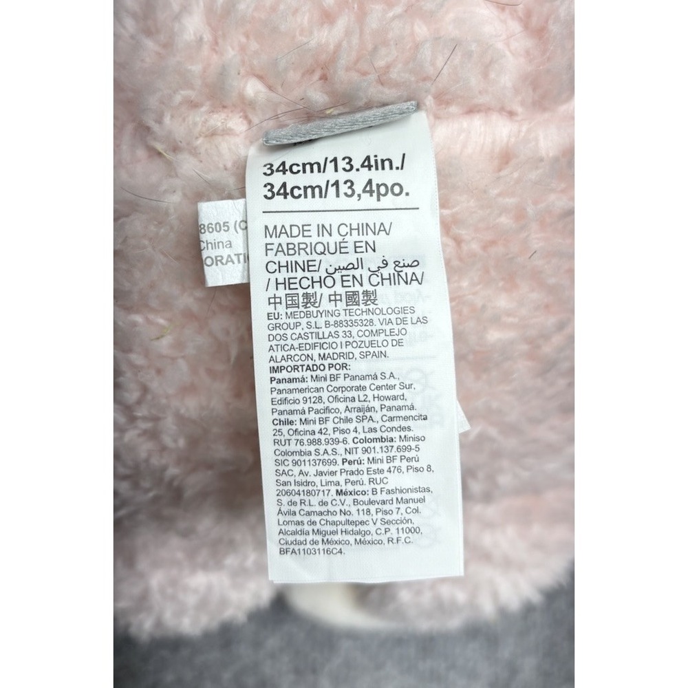 Miniso Pink Lazy Sleepy Blossom Plush Sheep Lamb 14" Holding Strawberry - Picture 6 of 6